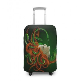Чехол для чемодана 3D с принтом Медуза , 86% полиэфир, 14% спандекс | двустороннее нанесение принта, прорези для ручек и колес | art | medusa | глаза | горгона | девушка | змеи | медуза