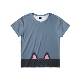 Детская футболка 3D с принтом Милашка котик , 100% гипоаллергенный полиэфир | прямой крой, круглый вырез горловины, длина до линии бедер, чуть спущенное плечо, ткань немного тянется | животные | кот | котейка | котик | кошки | милашка | милота | милый