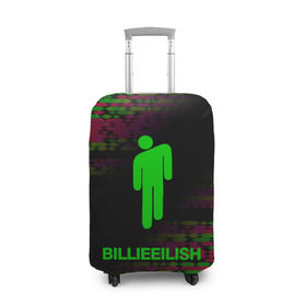 Чехол для чемодана 3D с принтом Billie Eilish. , 86% полиэфир, 14% спандекс | двустороннее нанесение принта, прорези для ручек и колес | bili | billie eilish | pattern | били | билли айлиш | музыка | паттерн