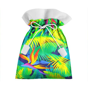 Подарочный 3D мешок с принтом ТРОПИКИ , 100% полиэстер | Размер: 29*39 см | bright | colorful | neon | retro | vintage | винтаж | неон | неоновые | пальмы | ретро | ретро неон | тропики | тропические листья