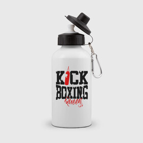 Бутылка спортивная с принтом Kick boxing Queen , металл | емкость — 500 мл, в комплекте две пластиковые крышки и карабин для крепления | boxer | boxing | kick boxing | kickboxing | mma | queen | бокс | боксер | кик боксинг | кикбоксинг | королева бокса | тайский бокс