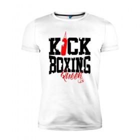 Мужская футболка премиум с принтом Kick boxing Queen , 92% хлопок, 8% лайкра | приталенный силуэт, круглый вырез ворота, длина до линии бедра, короткий рукав | boxer | boxing | kick boxing | kickboxing | mma | queen | бокс | боксер | кик боксинг | кикбоксинг | королева бокса | тайский бокс