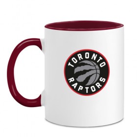 Кружка двухцветная с принтом Toronto Raptors Logo , керамика | объем — 330 мл, диаметр — 80 мм. Цветная ручка и кайма сверху, в некоторых цветах — вся внутренняя часть | Тематика изображения на принте: nba | raptors | toronto | toronto raptors | баскетбол | нба | рапторс | рэпторс | спорт | торонто | торонто рапторс | торонто рэпторс