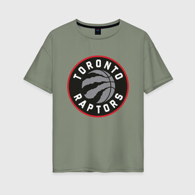 Женская футболка хлопок Oversize с принтом Toronto Raptors Logo , 100% хлопок | свободный крой, круглый ворот, спущенный рукав, длина до линии бедер
 | nba | raptors | toronto | toronto raptors | баскетбол | нба | рапторс | рэпторс | спорт | торонто | торонто рапторс | торонто рэпторс