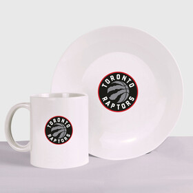Набор: тарелка + кружка с принтом Toronto Raptors Logo , керамика | Кружка: объем — 330 мл, диаметр — 80 мм. Принт наносится на бока кружки, можно сделать два разных изображения. 
Тарелка: диаметр - 210 мм, диаметр для нанесения принта - 120 мм. | nba | raptors | toronto | toronto raptors | баскетбол | нба | рапторс | рэпторс | спорт | торонто | торонто рапторс | торонто рэпторс