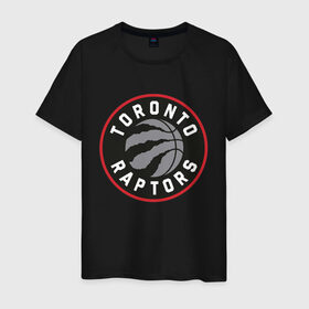 Мужская футболка хлопок с принтом Toronto Raptors Logo , 100% хлопок | прямой крой, круглый вырез горловины, длина до линии бедер, слегка спущенное плечо. | Тематика изображения на принте: nba | raptors | toronto | toronto raptors | баскетбол | нба | рапторс | рэпторс | спорт | торонто | торонто рапторс | торонто рэпторс