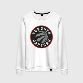 Женский свитшот хлопок с принтом Toronto Raptors Logo , 100% хлопок | прямой крой, круглый вырез, на манжетах и по низу широкая трикотажная резинка  | nba | raptors | toronto | toronto raptors | баскетбол | нба | рапторс | рэпторс | спорт | торонто | торонто рапторс | торонто рэпторс