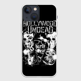 Чехол для iPhone 13 mini с принтом Hollywood Undead ,  |  | charlie scene | danny | funny man | hollywood undead | hu | j dog | johnny 3 tears | голливудская нежить | голубь | голубь с гранатой | граната | ню метал | рэп метал | рэп рок