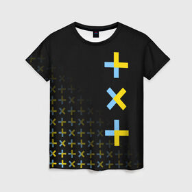 Женская футболка 3D с принтом TXT , 100% полиэфир ( синтетическое хлопкоподобное полотно) | прямой крой, круглый вырез горловины, длина до линии бедер | beomgyu | huening kai | k pop | soobin | taehyun | tomorrow x together | txt | yeonjun | к поп