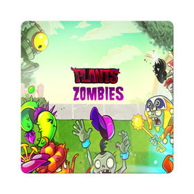 Магнит виниловый Квадрат с принтом PLANTS VS ZOMBIES , полимерный материал с магнитным слоем | размер 9*9 см, закругленные углы | garden warfare | pl | plants | plants vs. zombies | plants vs. zombies: garden warfare | popcap | zombies | кактус | картошка | подсолнух | растения против зомби | сад