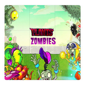 Магнитный плакат 3Х3 с принтом PLANTS VS ZOMBIES , Полимерный материал с магнитным слоем | 9 деталей размером 9*9 см | garden warfare | pl | plants | plants vs. zombies | plants vs. zombies: garden warfare | popcap | zombies | кактус | картошка | подсолнух | растения против зомби | сад