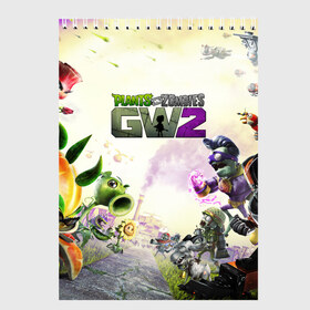 Скетчбук с принтом PLANTS VS ZOMBIES , 100% бумага
 | 48 листов, плотность листов — 100 г/м2, плотность картонной обложки — 250 г/м2. Листы скреплены сверху удобной пружинной спиралью | garden warfare | pl | plants | plants vs. zombies | plants vs. zombies: garden warfare | popcap | zombies | кактус | картошка | подсолнух | растения против зомби | сад