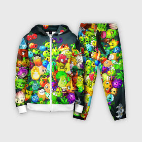 Детский костюм 3D с принтом Plants vs. Zombies ,  |  | garden warfare | pl | plants | plants vs. zombies | plants vs. zombies: garden warfare | popcap | zombies | кактус | картошка | подсолнух | растения против зомби | сад