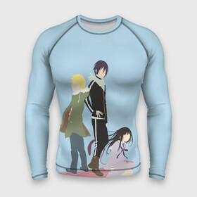 Мужской рашгард 3D с принтом Yato, Yukine  Hiyori ,  |  | ghost | god of calamity | hiyori | iki | noragami | shinki | yato | yatogami | yukine | бездомный бог | бог бедствия | ики | призрак | секки | хиёри | шинки | юки | юкине | юкинэ | ято