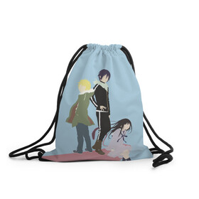 Рюкзак-мешок 3D с принтом Yato, Yukine & Hiyori , 100% полиэстер | плотность ткани — 200 г/м2, размер — 35 х 45 см; лямки — толстые шнурки, застежка на шнуровке, без карманов и подкладки | ghost | god of calamity | hiyori | iki | noragami | shinki | yato | yatogami | yukine | бездомный бог | бог бедствия | ики | призрак | секки | хиёри | шинки | юки | юкине | юкинэ | ято