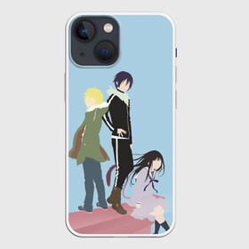 Чехол для iPhone 13 mini с принтом Yato, Yukine  Hiyori ,  |  | ghost | god of calamity | hiyori | iki | noragami | shinki | yato | yatogami | yukine | бездомный бог | бог бедствия | ики | призрак | секки | хиёри | шинки | юки | юкине | юкинэ | ято