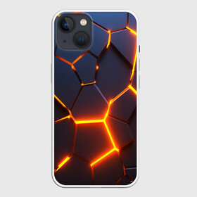 Чехол для iPhone 13 с принтом 3D ПЛИТЫ | NEON STEEL | НЕОНОВЫЕ ПЛИТЫ | РАЗЛОМ ,  |  | 3d | abstraction | geometry | hexagon | neon | paints | stripes | texture | triangle | абстракция | брызги | геометрия | краски | неон | неоновый | соты | текстура