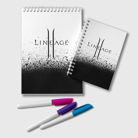 Блокнот с принтом LINEAGE 2 , 100% бумага | 48 листов, плотность листов — 60 г/м2, плотность картонной обложки — 250 г/м2. Листы скреплены удобной пружинной спиралью. Цвет линий — светло-серый
 | armor | characters | erak note | kim sung hwan | lineage | lineage 2 | lineage antharas | lineage eternal | minimalism | shield | twilight resistance | warrior | персонажи
