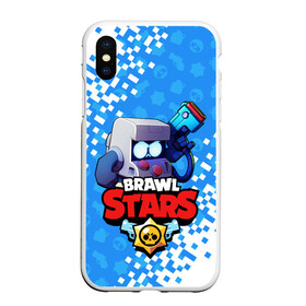 Чехол для iPhone XS Max матовый с принтом BRAWL STARS 8-BIT PIXEL , Силикон | Область печати: задняя сторона чехла, без боковых панелей | Тематика изображения на принте: 8 bit | 8 бит. | 8bit | 8бит | android | brawl stars | colt | crow | games | leon | penny | poco | shelly | spike | wanted | брав | бравл старс | звезды | игры | мобильные игры | старс