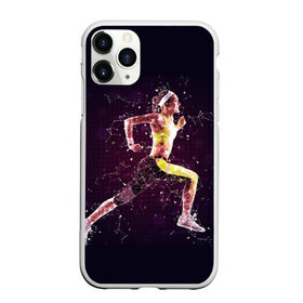 Чехол для iPhone 11 Pro Max матовый с принтом Бег фитнес спорт спортсмен , Силикон |  | Тематика изображения на принте: бег | спорт | спортсмен | фитнес