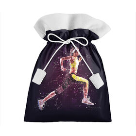 Подарочный 3D мешок с принтом Бег, фитнес, спорт, спортсмен , 100% полиэстер | Размер: 29*39 см | бег | спорт | спортсмен | фитнес