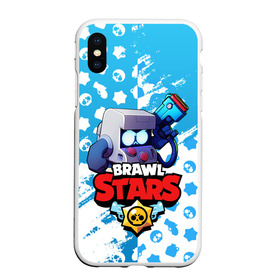 Чехол для iPhone XS Max матовый с принтом BRAWL STARS 8-BIT , Силикон | Область печати: задняя сторона чехла, без боковых панелей | 8 bit | 8 бит. | 8bit | 8бит | android | brawl stars | colt | crow | games | leon | penny | poco | shelly | spike | wanted | брав | бравл старс | звезды | игры | мобильные игры | старс