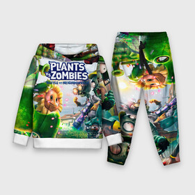 Детский костюм 3D (с толстовкой) с принтом Plants vs Zombies. ,  |  | plants vs zombies | pvz | зомби | игра | растения | растения против зомби