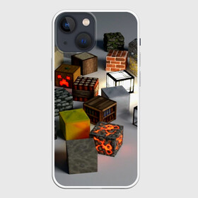 Чехол для iPhone 13 mini с принтом MINECRAFT BLOX ,  |  | craft | creeper | dungeon | dungeons | earth | game | logo | mine | minecraft | mobile | online | дунгеонс | земля | зомби | игра | крипер | лого | майкрафт | майнкрафт | мобайл | онлайн | подземелье | подземелья