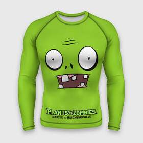 Мужской рашгард 3D с принтом Plants vs Zombies | Зомби. ,  |  | plants vs zombies | pvz | зомби | игра | растения | растения против зомби