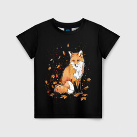 Детская футболка 3D с принтом FOX , 100% гипоаллергенный полиэфир | прямой крой, круглый вырез горловины, длина до линии бедер, чуть спущенное плечо, ткань немного тянется | 20 | 2020 | animal | animals | forest | fox | redhead | животное | животные | зима | лес | лис | лиса | лисица | новый год | рыжая | фыр