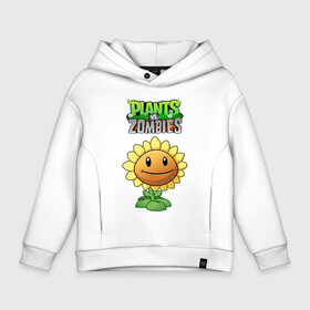 Детское худи Oversize хлопок с принтом PLANTS VS ZOMBIES , френч-терри — 70% хлопок, 30% полиэстер. Мягкий теплый начес внутри —100% хлопок | боковые карманы, эластичные манжеты и нижняя кромка, капюшон на магнитной кнопке | battle | plants | plants vs zombies | pvsz | vs | zombies | растения против зомби