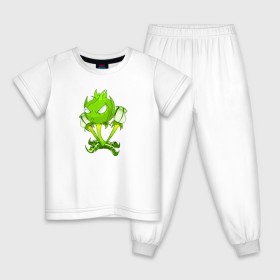 Детская пижама хлопок с принтом PLANTS VS ZOMBIES , 100% хлопок |  брюки и футболка прямого кроя, без карманов, на брюках мягкая резинка на поясе и по низу штанин
 | battle | plants | plants vs zombies | pvsz | vs | zombies | растения против зомби