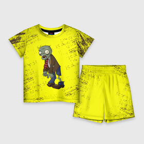 Детский костюм с шортами 3D с принтом Plants vs. Zombies ,  |  | plants vs. zombies | зомби | игра | компьютерная игра | против | растения | растения против зомби