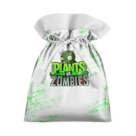 Подарочный 3D мешок с принтом Plants vs. Zombies , 100% полиэстер | Размер: 29*39 см | plants vs. zombies | зомби | игра | компьютерная игра | против | растения | растения против зомби