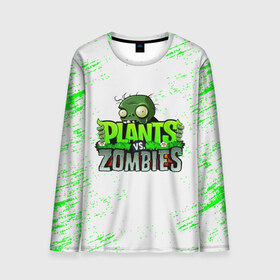 Мужской лонгслив 3D с принтом Plants vs. Zombies , 100% полиэстер | длинные рукава, круглый вырез горловины, полуприлегающий силуэт | plants vs. zombies | зомби | игра | компьютерная игра | против | растения | растения против зомби