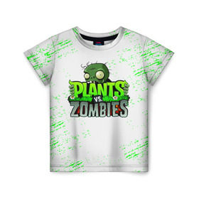 Детская футболка 3D с принтом Plants vs. Zombies , 100% гипоаллергенный полиэфир | прямой крой, круглый вырез горловины, длина до линии бедер, чуть спущенное плечо, ткань немного тянется | plants vs. zombies | зомби | игра | компьютерная игра | против | растения | растения против зомби