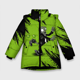 Зимняя куртка для девочек 3D с принтом Plants vs Zombies , ткань верха — 100% полиэстер; подклад — 100% полиэстер, утеплитель — 100% полиэстер. | длина ниже бедра, удлиненная спинка, воротник стойка и отстегивающийся капюшон. Есть боковые карманы с листочкой на кнопках, утяжки по низу изделия и внутренний карман на молнии. 

Предусмотрены светоотражающий принт на спинке, радужный светоотражающий элемент на пуллере молнии и на резинке для утяжки. | plants vs. zombies | зомби | игра | компьютерная игра | против | растения | растения против зомби