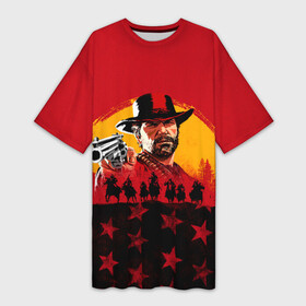 Платье-футболка 3D с принтом Red Dead Redemption 2 ,  |  | dead | rdr | rdr2 | red | redemption | артур | банда | бандиты | вестерн | дикий запад | ковбои | морган | сша