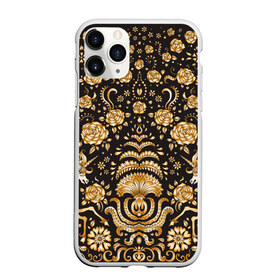 Чехол для iPhone 11 Pro Max матовый с принтом Gold & Black , Силикон |  | Тематика изображения на принте: texture | абстракция | золото | золотые узоры | розы | текстура | узоры | цветы