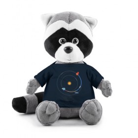 Енотик в футболке 3D с принтом Земля - Марс , игрушка: искусственный мех, полиэфирное волокно, полиэтиленовые гранулы для наполнителя; футболка: 100% полиэстер | высота игрушки 20 см, пластмассовая фурнитура | 2022 | cat | elon | galaxy | mars | moon | musk | nasa | space | spacex | tesla | вселенная | галактика | звезды | илон | космонавт | космос | луна | марс | маск | наса | скафандр | тесла