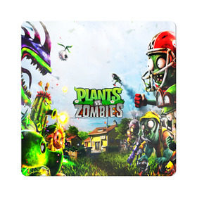 Магнит виниловый Квадрат с принтом PLANTS VS. ZOMBIES , полимерный материал с магнитным слоем | размер 9*9 см, закругленные углы | garden warfare | plants | plants vs. zombies | plants vs. zombies: garden warfare | popcap | zombies | кактус | картошка | подсолнух | растения против зомби | сад