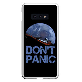 Чехол для Samsung S10E с принтом Dont Panic , Силикон | Область печати: задняя сторона чехла, без боковых панелей | 2022 | cat | elon | galaxy | mars | moon | musk | nasa | space | spacex | tesla | вселенная | галактика | звезды | илон | космонавт | космос | луна | марс | маск | наса | скафандр | тесла