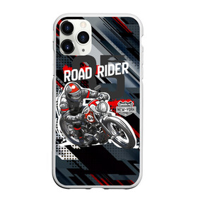 Чехол для iPhone 11 Pro Max матовый с принтом Road Rider Мотоциклист , Силикон |  | Тематика изображения на принте: moto | motobike | road rider | гонка | гонщик | мото | мотоцикл | мотоциклист