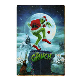 Магнитный плакат 2Х3 с принтом Гринч Похититель Рождества , Полимерный материал с магнитным слоем | 6 деталей размером 9*9 см | grinch | новый год | рождество