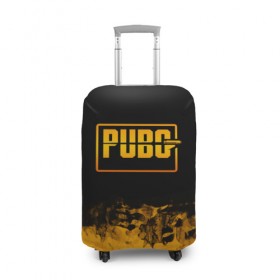 Чехол для чемодана 3D с принтом PUBG. , 86% полиэфир, 14% спандекс | двустороннее нанесение принта, прорези для ручек и колес | playerunknowns battlegrounds | pubg | игра | шутер