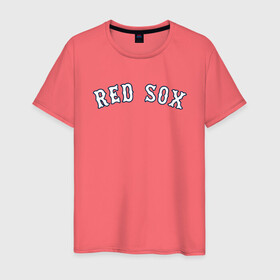 Мужская футболка хлопок с принтом Red sox , 100% хлопок | прямой крой, круглый вырез горловины, длина до линии бедер, слегка спущенное плечо. | red sox | rsac | бейсбол | бостон | красные носки | массачусетс | профессиональная бейсбольная | спорт | улетай | утекай