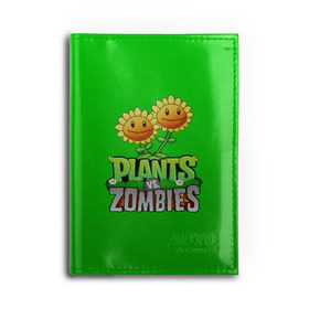 Обложка для автодокументов с принтом PLANTS VS ZOMBIES , натуральная кожа |  размер 19,9*13 см; внутри 4 больших “конверта” для документов и один маленький отдел — туда идеально встанут права | battle | plants | plants vs zombies | pvsz | vs | zombies | растения против зомби