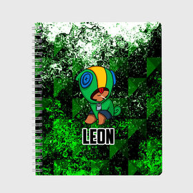 Тетрадь с принтом BRAWL STARS LEON , 100% бумага | 48 листов, плотность листов — 60 г/м2, плотность картонной обложки — 250 г/м2. Листы скреплены сбоку удобной пружинной спиралью. Уголки страниц и обложки скругленные. Цвет линий — светло-серый
 | android | brawl stars | games | leon | mobile game | stars | игры | леон | мобильные игры