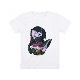 Детская футболка хлопок с принтом Templar assassin , 100% хлопок | круглый вырез горловины, полуприлегающий силуэт, длина до линии бедер | art | carry | dota | dota logo | game | hero | moba | арт | герой | дота 2 | дотка | игра | кэрри | моба | персонаж | темпларка | тэмпларка