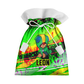 Подарочный 3D мешок с принтом BRAWL STARS LEON , 100% полиэстер | Размер: 29*39 см | android | brawl stars | games | leon | mobile game | stars | игры | леон | мобильные игры